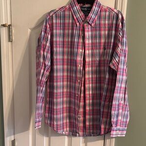 Ralph Lauren Men's Pink and Blue Plaid Shirt